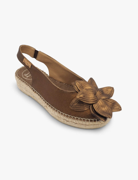 Bronze flower espadrille Toni Pons