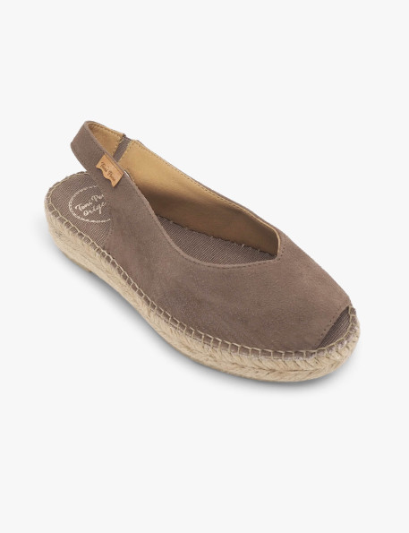 Taupe suede espadrille Toni Pons