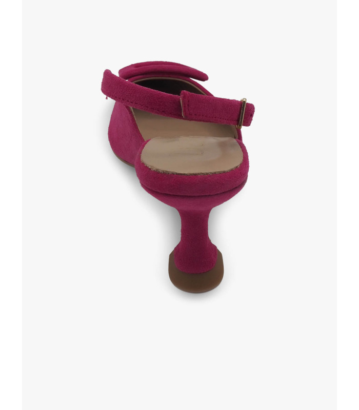 Fuchsia suede court shoe Dansi - image 4