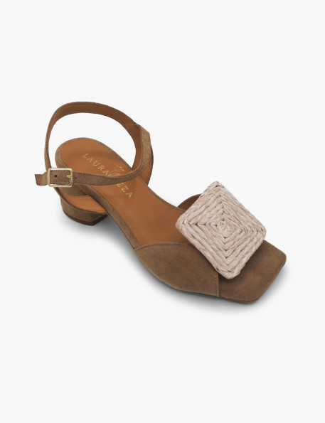 Taupe sandal Laura Deza