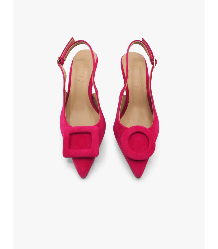 Fuchsia suede court shoe Dansi - image 3