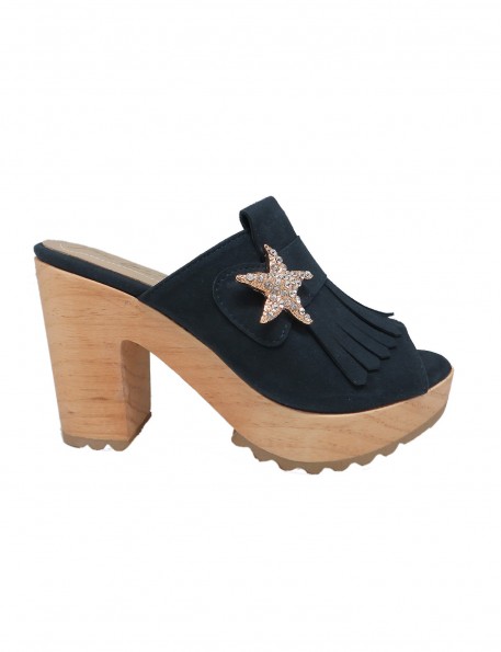 Blue suede clog José Luis Deza - image 2