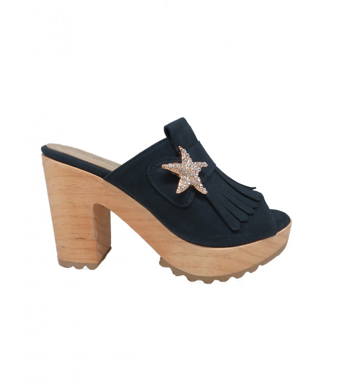 Blue suede clog José Luis Deza - image 2