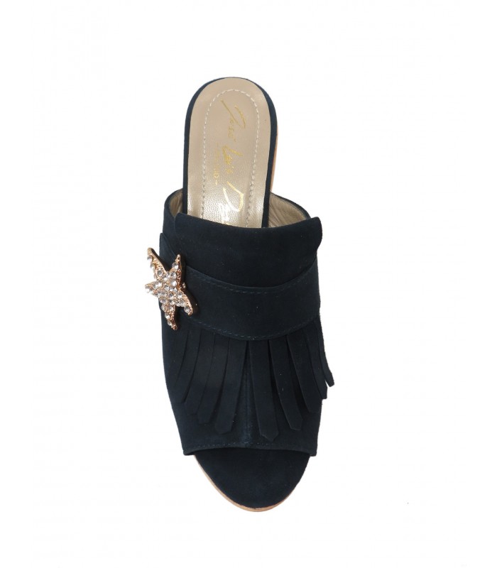 Blue suede clog José Luis Deza - image 3