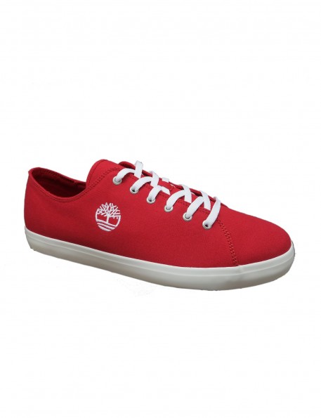 Red fabric sneaker