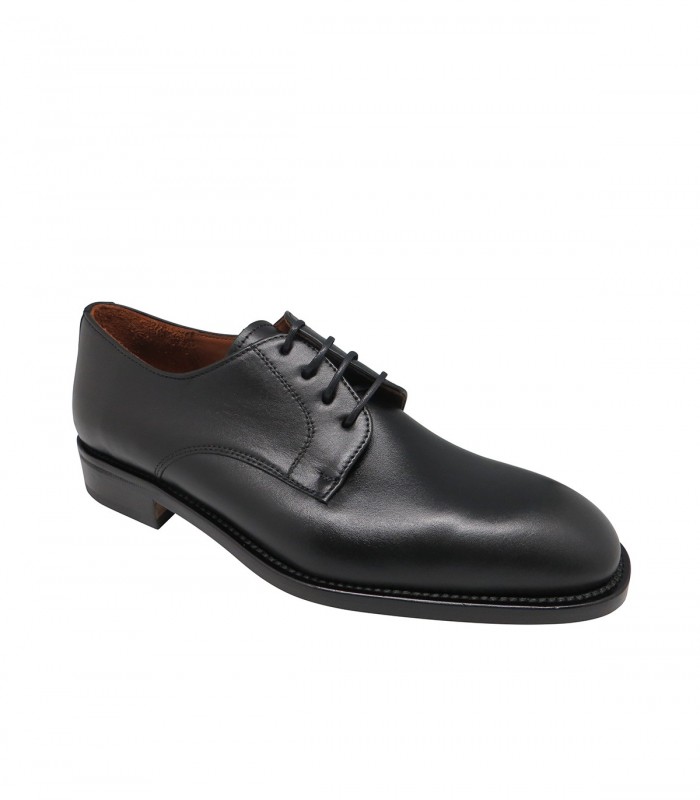 Black calfskin lace-up shoe José Luis Deza