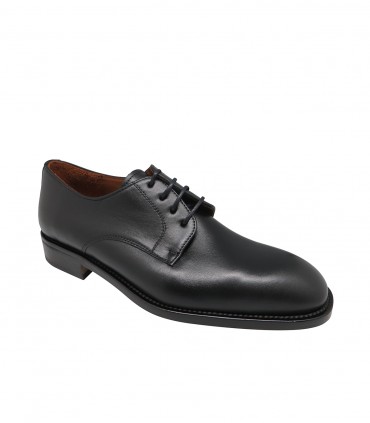 Black calfskin lace-up shoe José Luis Deza
