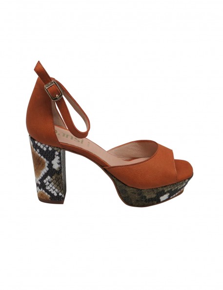 Zapato anaconda taupe